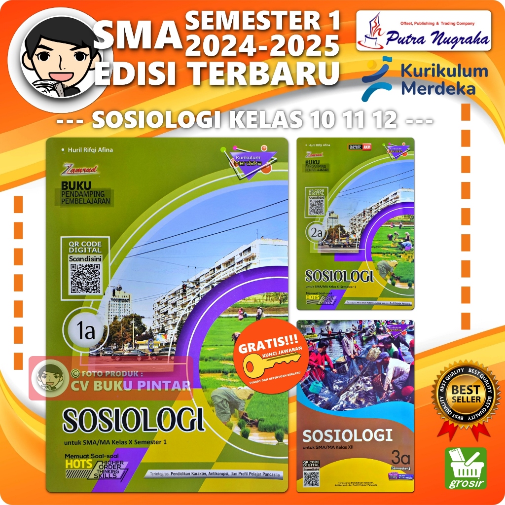 LKS SOSIOLOGI SMA/ MA KELAS 10 11 12 SEMESTER 1 KURIKULUM MERDEKA | Zamrud PUTRA NUGRAHA