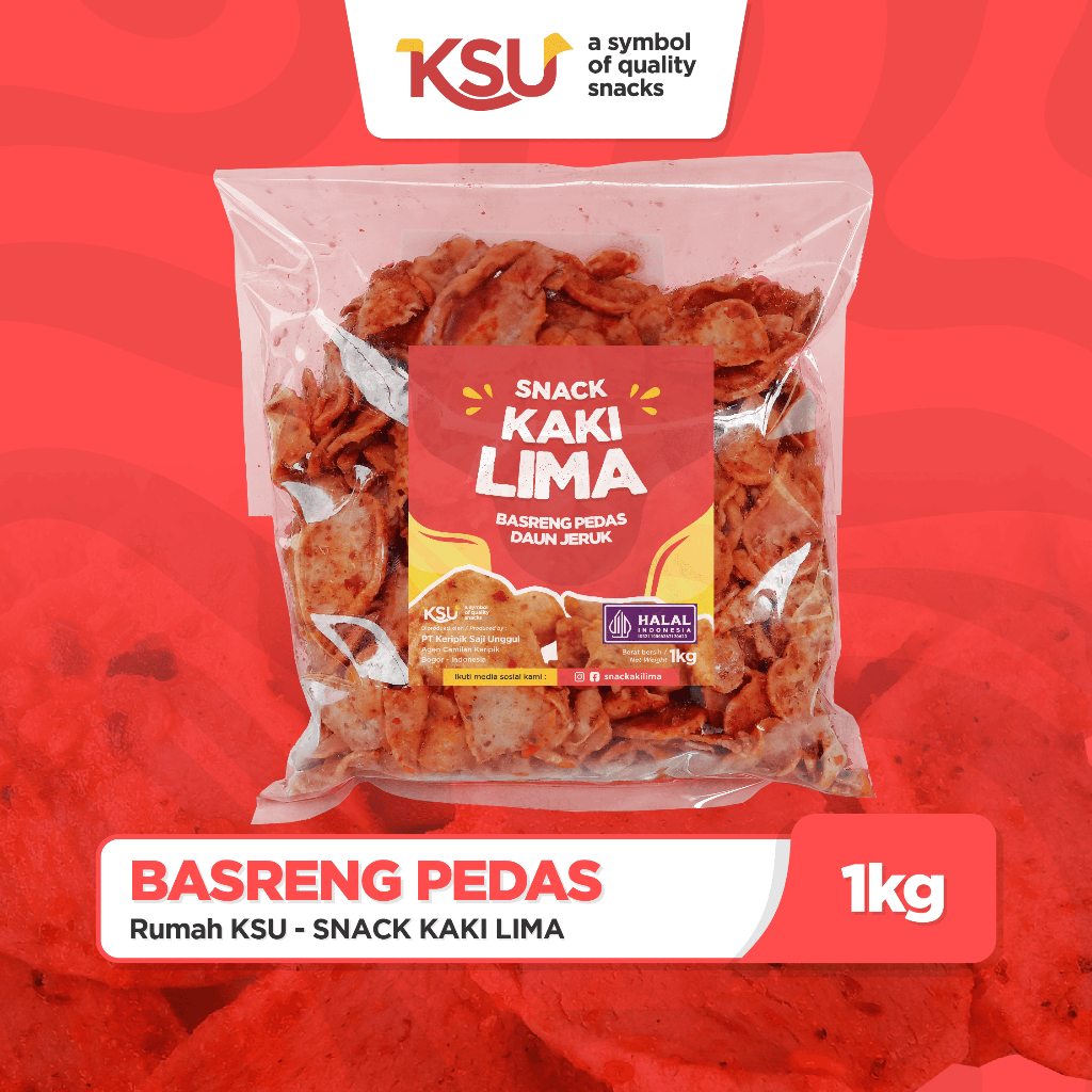 

(Bundle 1pcs) Basreng pedas 1kg