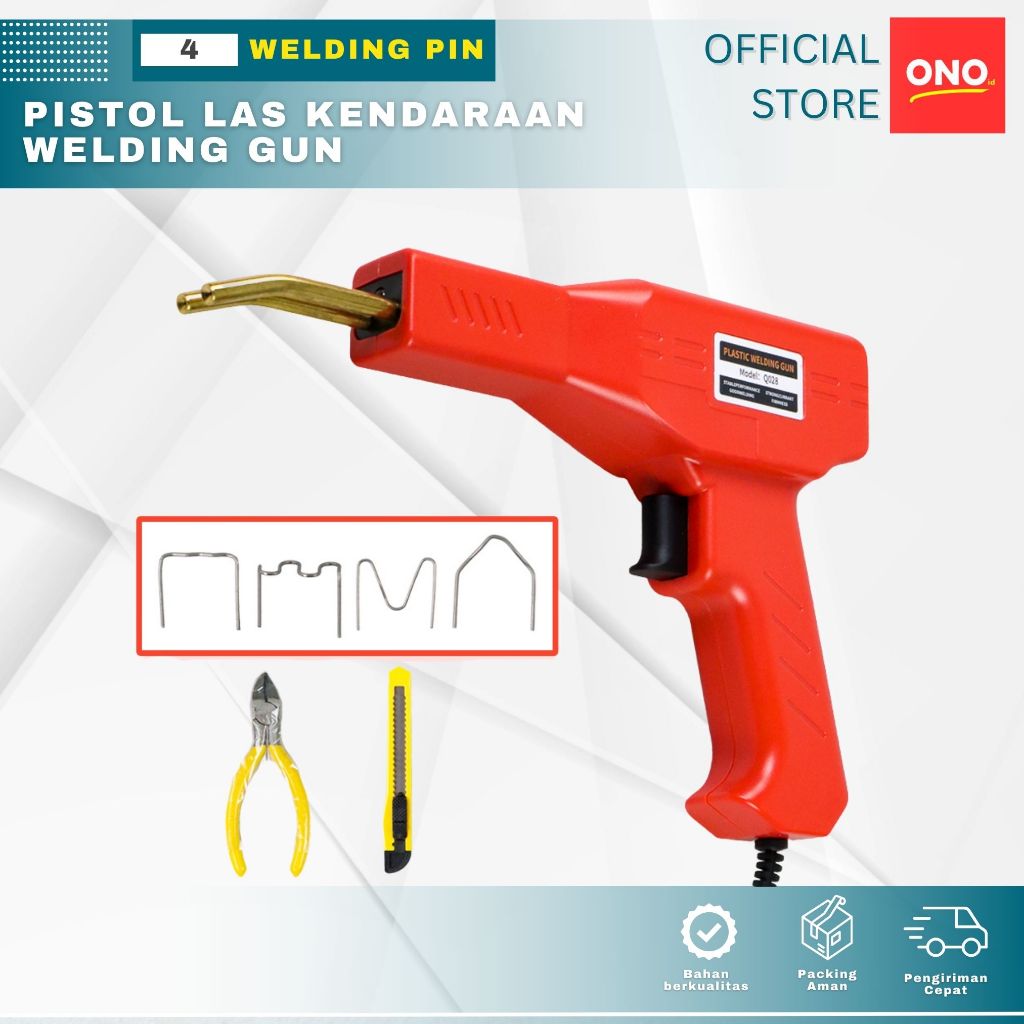 ONOID Pistol Las Kendaraan Otomotif Plastik Welding Gun Set Cutter Tang Mobil Motor 220V 50W