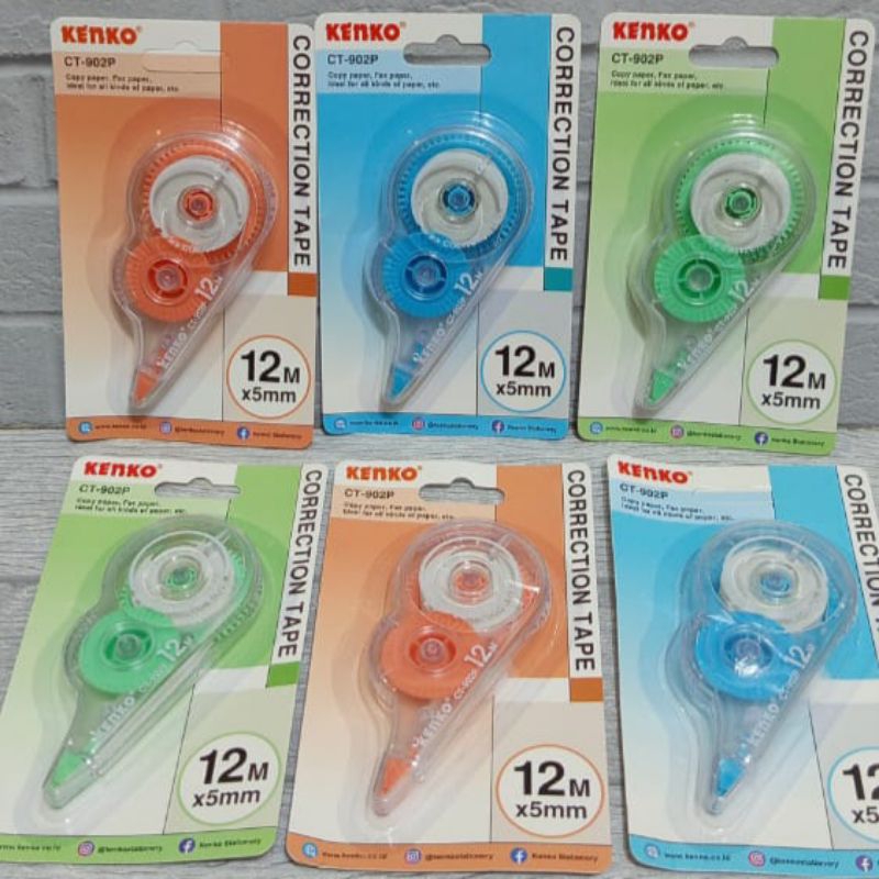 

promo 3pcs tipex roll KENKO correction tape