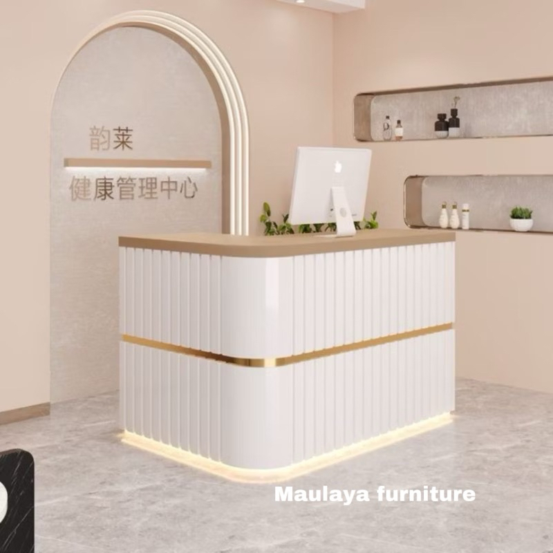 Meja Kasir Meja Resepsionis Meja Kerja Bentuk L Minimalis