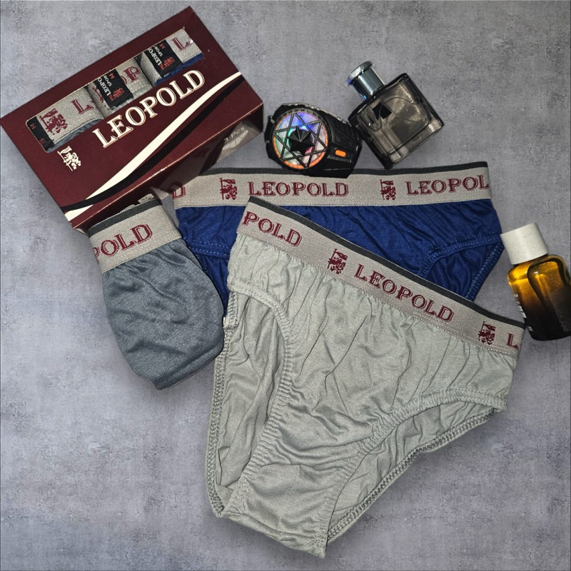 Celana Dalam Pria 3 pcs LEOPOLD Briefs CD Pria Katun Leopold 04