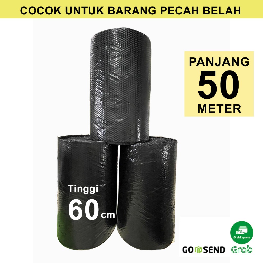 

Plastik Bubble Wrap Hitam 60cm x 50Meter Bubblewrap Hitam PREMIUM ROLL
