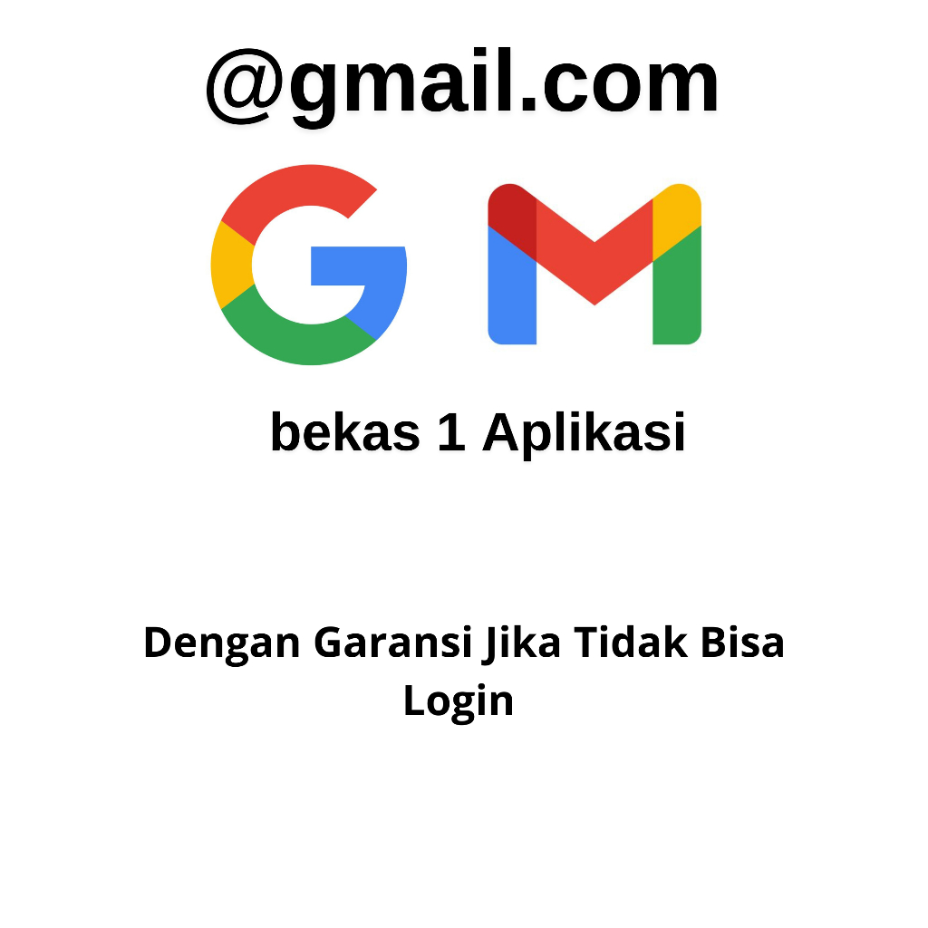 GMAIL Bekas 1 Aplikasi Dengan Garansi Tidak Bisa Login