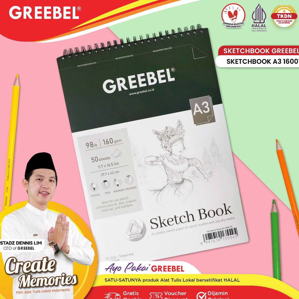 

Hadir Terupdate GREEBEL Buku Gambar Sketch Book A3 5 Lembar 161 Buku Sketsa Drawing Book