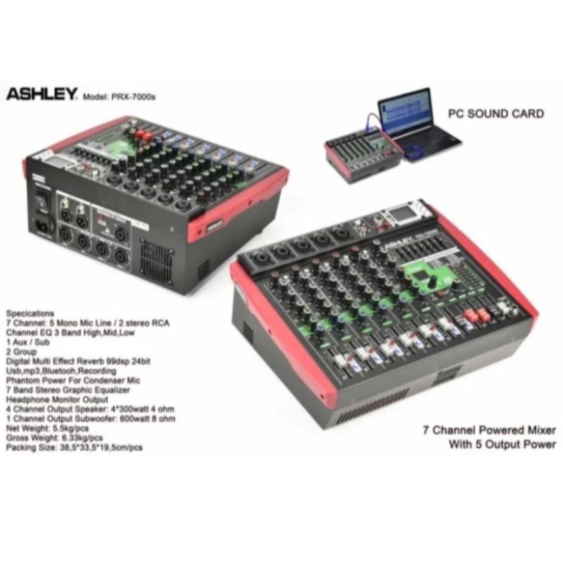 Power Mixer Ashley PRX7000S PRX 7000S ORIGINAL