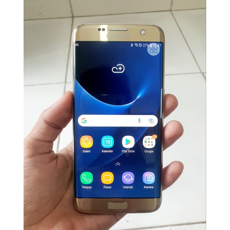 lcd samsung s7 edge original copotan mulus