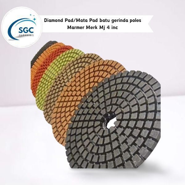 Diamond Pad/Mata Pad batu gerinda poles Marmer Merk Mj 4 inc
