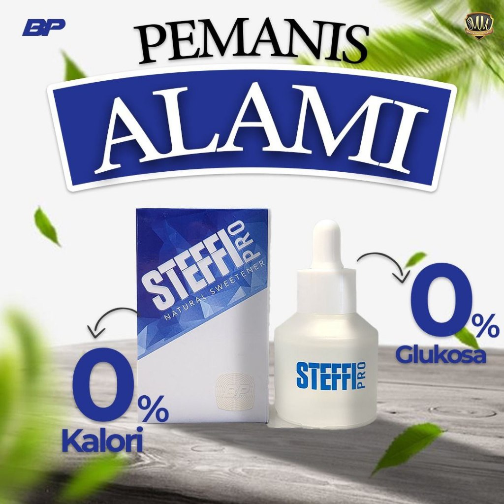 

STEFFI PRO PENGGANTI GULA NON KALORI PEMANIS ALAMI DAUN STEVIA COCOK UNTUK DIET