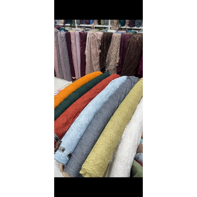 RENDA BROKAT METERAN/ renda murah / brokat / kain brukat / renda brukat harga setengah meter