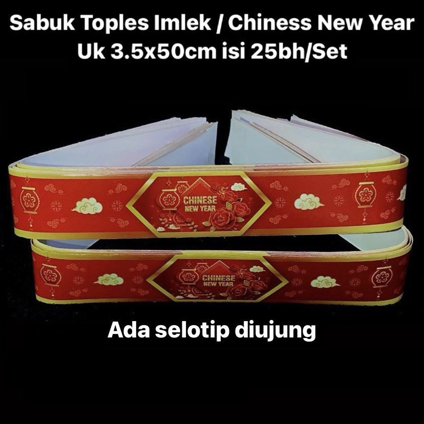 

( 3 set ) Sabuk Toples Chinese New Year Paper Belt Panjang 50cm Edisi Imlek Cina