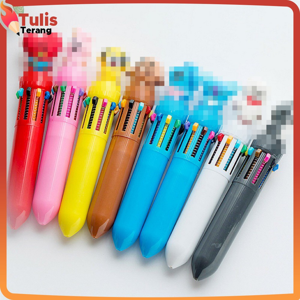 

Pulpen Kartun 10 Warna Pen Warna Warni Bolpoin Karakter Lucu Pena Karakter Rainbow Tulis Terang A13