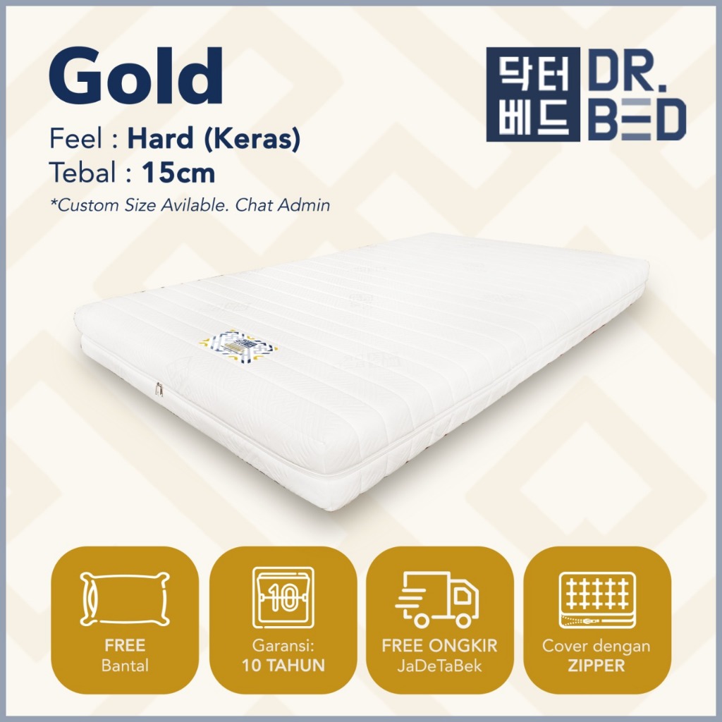 DR.BED - Kasur Gold Standard 15cm Uk 90x200 - 200x200