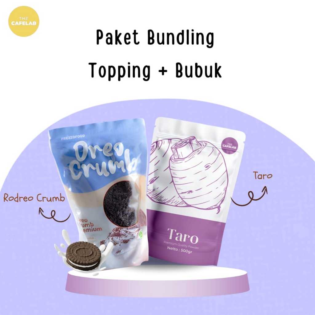 

Bundling Topping Rodreo Crumb + Bubuk Minuman Rasa Taro Premium 500gr / All Premium dan Terlaris / Cafelab