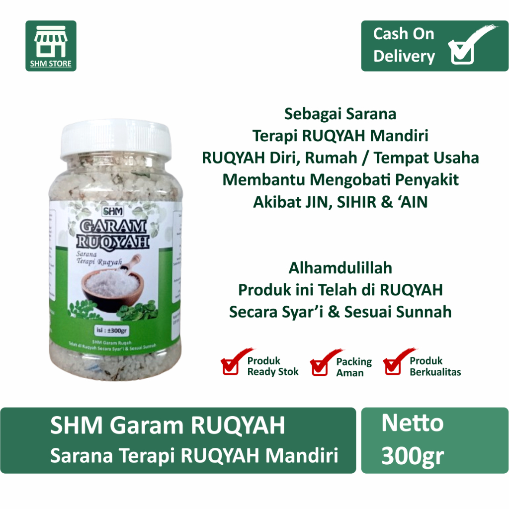 

SHM Garam RUQYAH Bidara 100% Sudah di Ruqyah Syar'i & Sunnah / Sarana Ruqyah Mandiri / Ali Jaber