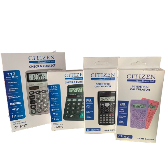 

Kalkulator CITIZEN Type CT-9812, CT-837S, CT-350MS, CT-350C