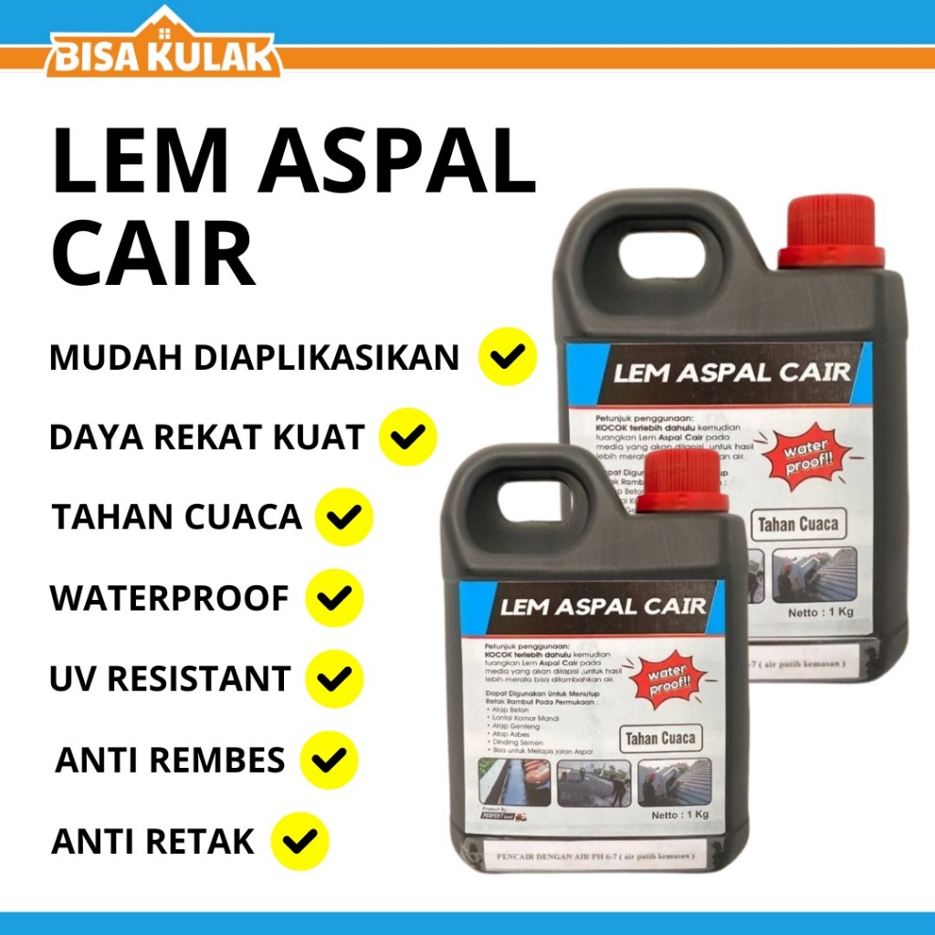 Lem Aspal Cari - Lem Anti Air, Anti Bocor