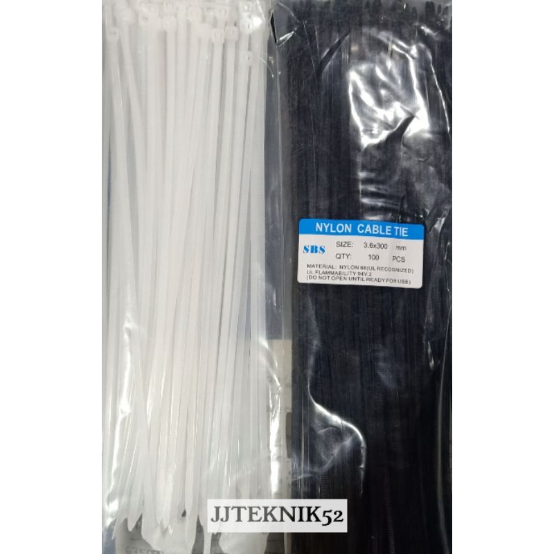 

Kabel Ties/ Cable Tie Nylon SBS 3,6 x 300mm isi 100pcs