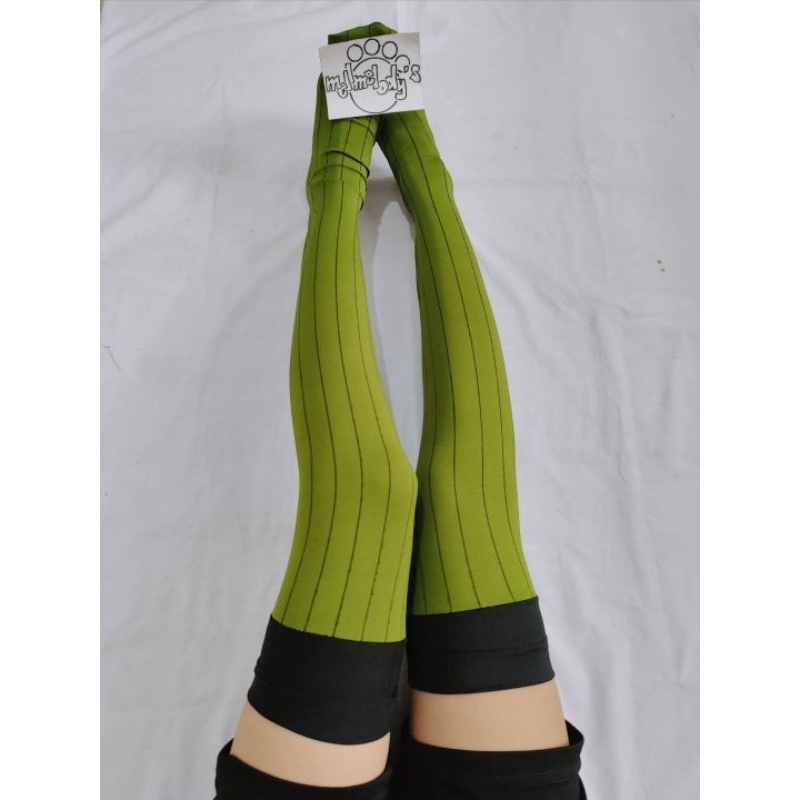 Overknee Mitsuri Kanroji - Aksesoris Kostum Cosplay Kimetsu no Yaiba