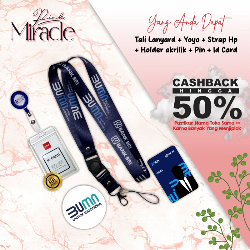 

Lanyard BRI biru / Tali Idcard BRI biru [Ready stock] Termurah