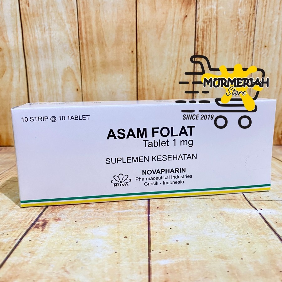 ASAM FOLAT 1 mg Box 100 tablet - Folic Acid 1000 mcg suplemen Kesehatan