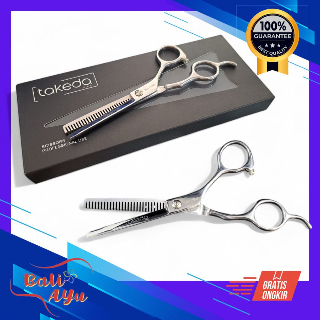 TAKEDA PRO Gunting Penipis Rambut 6'' / Alat cukur rambut sasak penipis rambut / Gunting Cukur Rambu