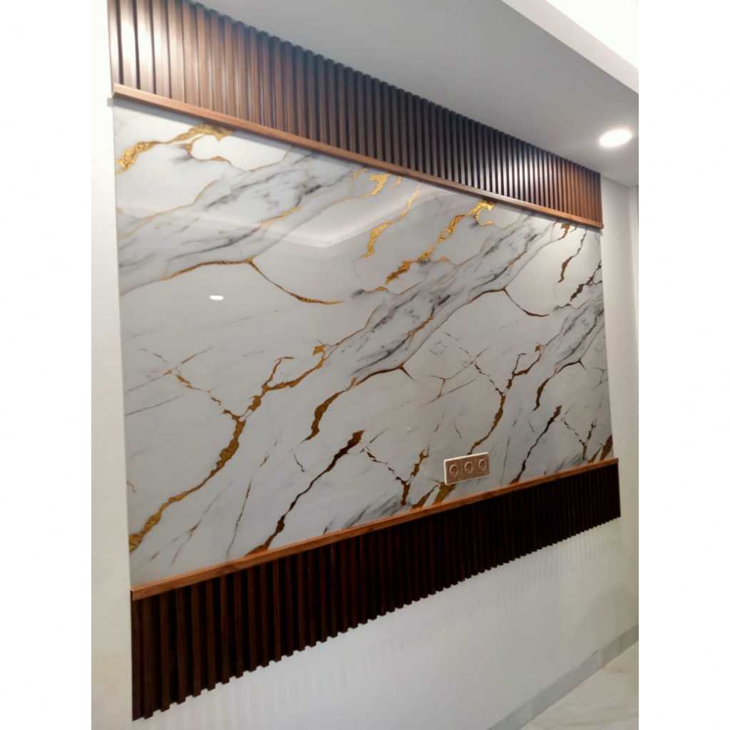 Marmer Panel PVC Dekorasi Dinding Motif Corak Marmer UV Marble Sheet [ KHUSUS ORDER 1 LEMBAR ]