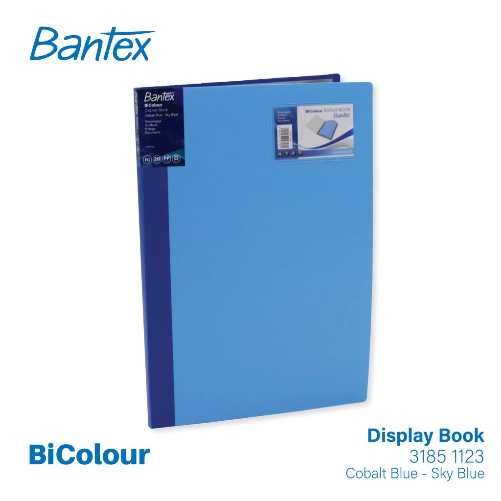 

DISPLAY BOOK FC 40 POCKET BANTEX BLUE-SKYBLUE