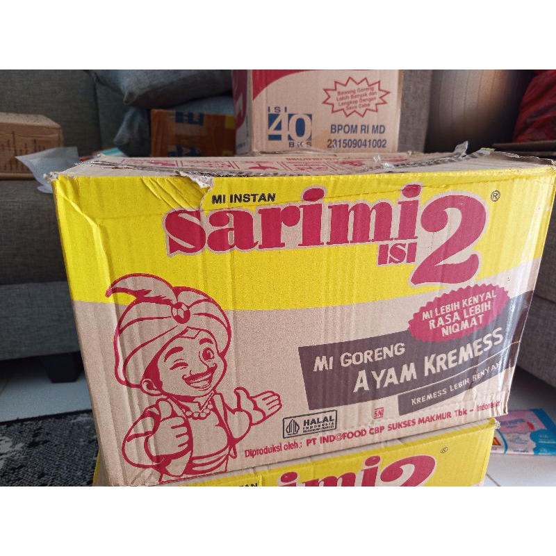 

sarimi isi 2 mie goreng rasa ayam kremes 1 karton