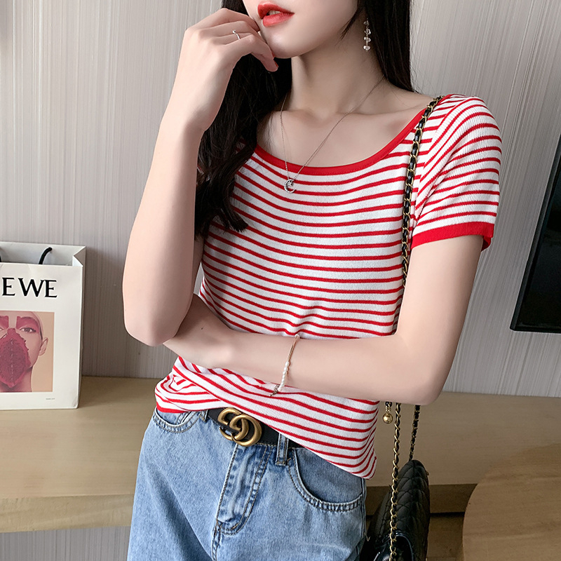 Kaos Rajut Wanita Import Lengan Pendek | Kaos Rajut Lengan Pendek | Baju Rajut Wanita Kaos Import Le