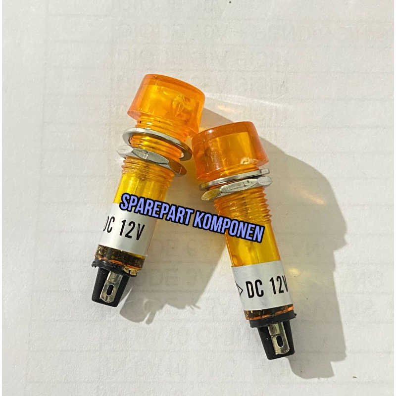 PILOT LAMP 12V DC LAMPU PILOT PLANEL KUNING