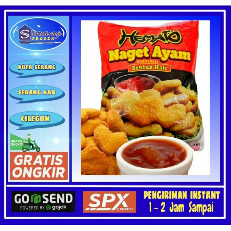 

Nugget Hemato Love 500gr, Nagget Bentuk Love,Serang Frozen