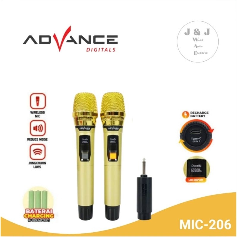 MICROPHONE WIRELESS CHARGER ADVANCE MIC-206 MIC WIRELESS CHARGER ADVANCE