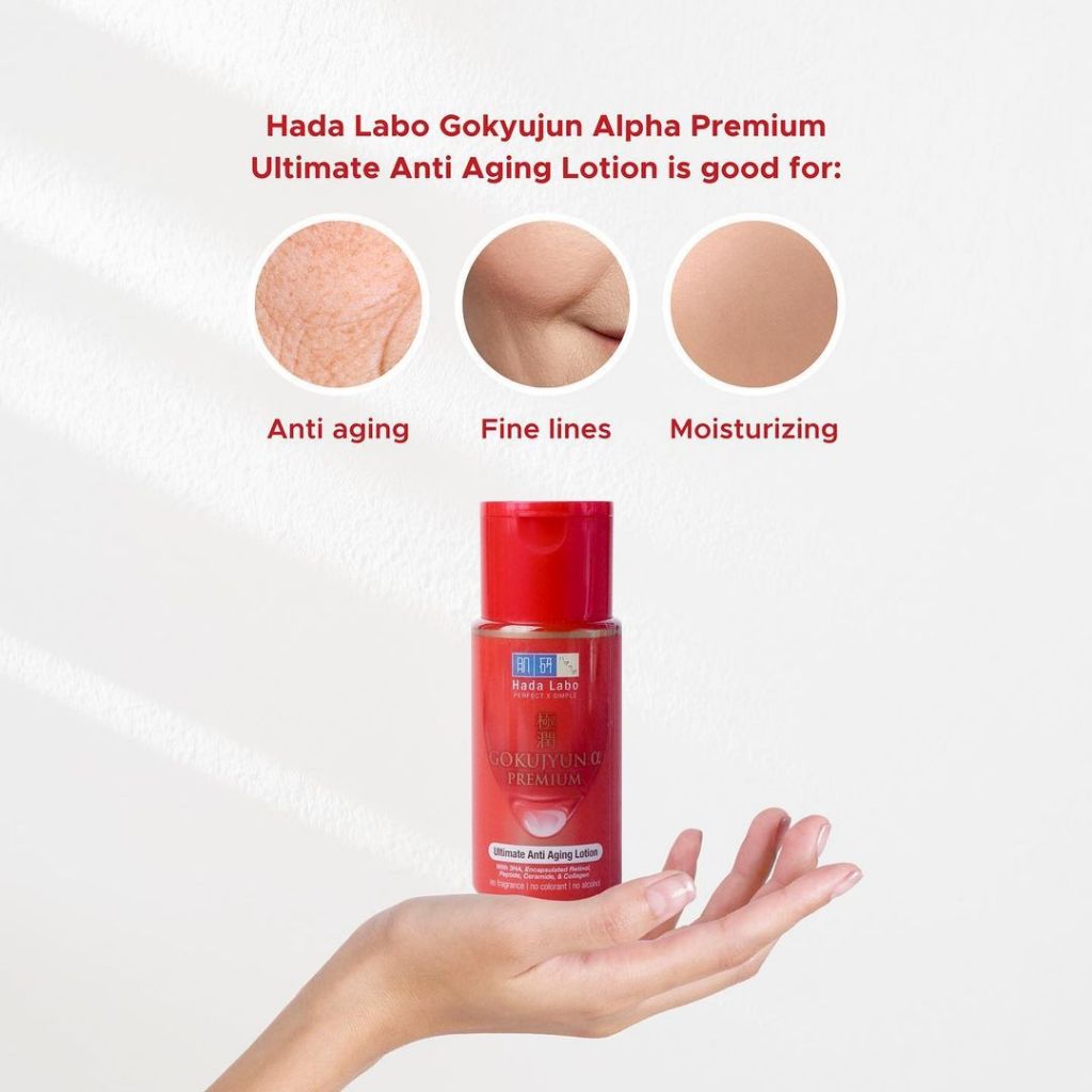 Hada Labo Gokujyun Alpha Premium Ultimate Anti Aging Lotion - 100 ml (Restore skin moisture, maintai