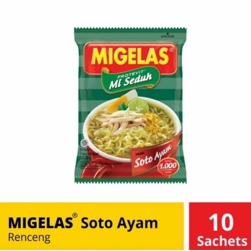 

Migelas Soto Ayam,Mie Instan [ 10 Sachet @28gr ]