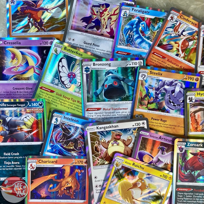 Kartu Pokemon Indonesia Holo Foil Random TCG Koleksi