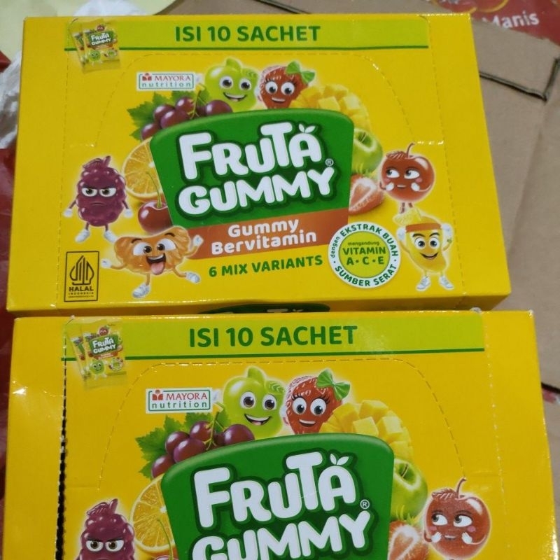 

Fruta gummy bervitamin kembang gula aneka rasa