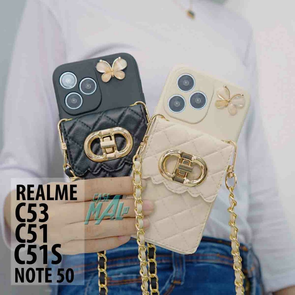 Case hp Dompet Dior Type Realme C53 C51 C51S NOTE 50 - Casing Hp Realme C53 C51 C51S NOTE 50