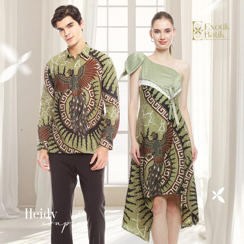Heidy Batik Dress/Couple Set Batik/Batik Kondangan/Batik Pesta/Batik Lamaran/Batik Couple Family Mod