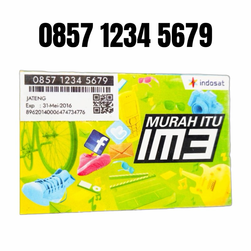 NOMOR CANTIK 0857 1234 5679 KARTU PERDANA INDOSAT IM3 BEST SELLER ANGKA NAIK URUT