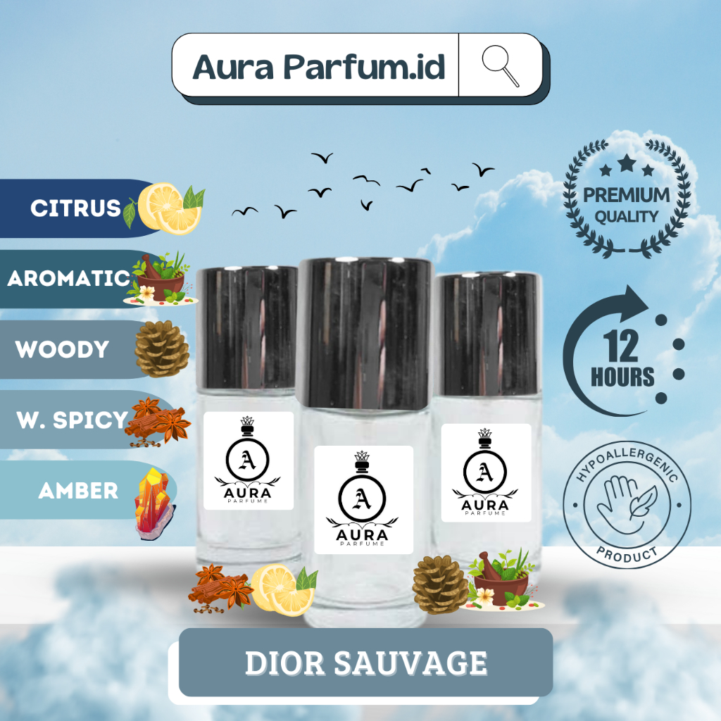 Parfum DIOR SAUVAGE Inspired | Parfum Refill Pria Extrait de Parfume - Wangi Tahan Lama