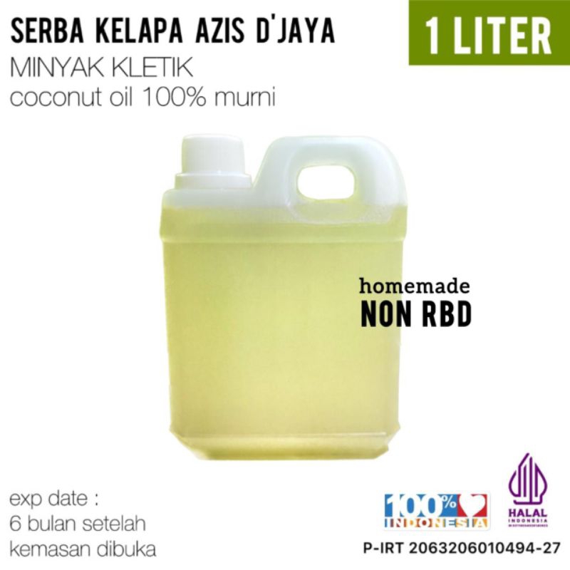 

MINYAK KELAPA MURNI 100% asli kletik/klentik Minyak kelapa 1Liter