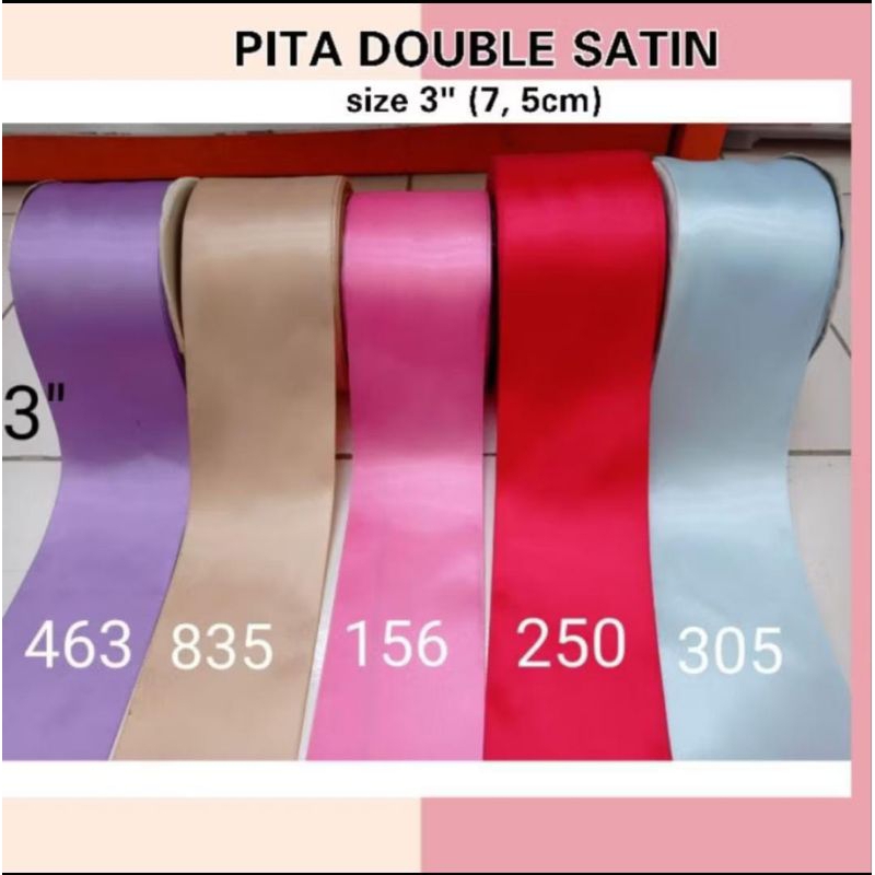 

1METER-7, 5 CM & 10 CM |PITA DOUBLE SATIN /PITA HAMPERS/PITA KADO