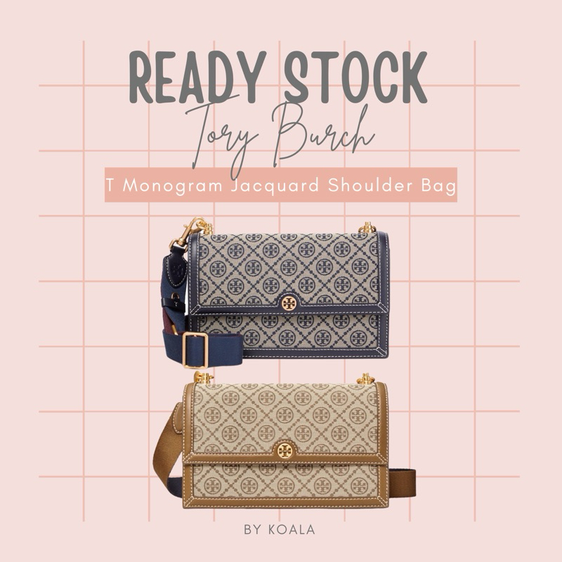 [READY STOCK] Tas Tory Burch Monogram Jacquard Shoulder Bag