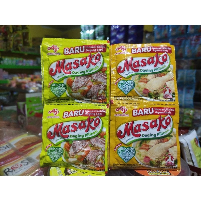 

Masako bumbu Kaldu Penyedap Rasa Ayam & Sapi 12pcs