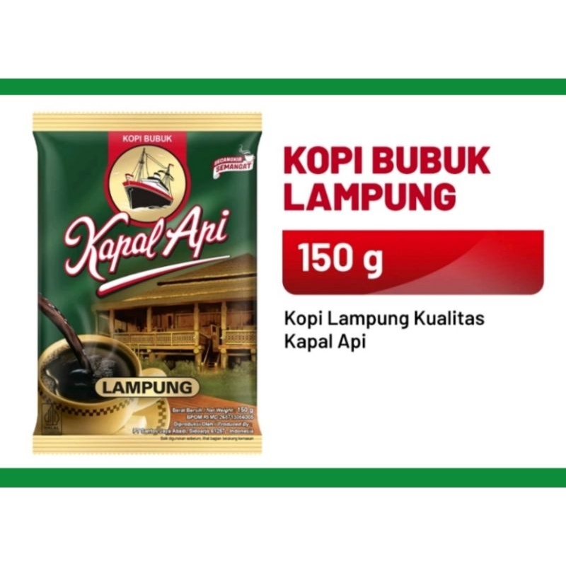 

Kopi Kapal Api Lampung 1 Pcs (150g)