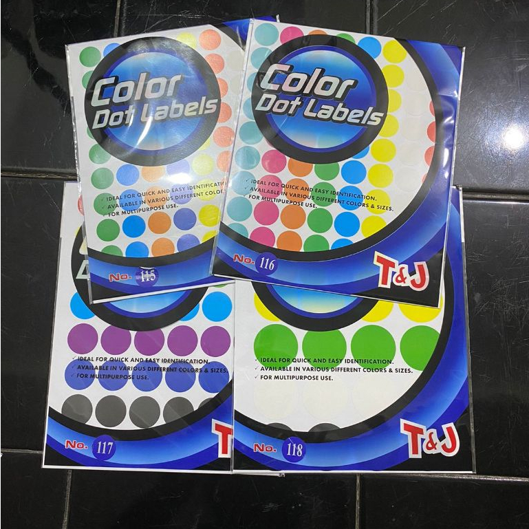 

Label Dot / Color Dot Labels T&J Warna Warni isi 5 Lembar