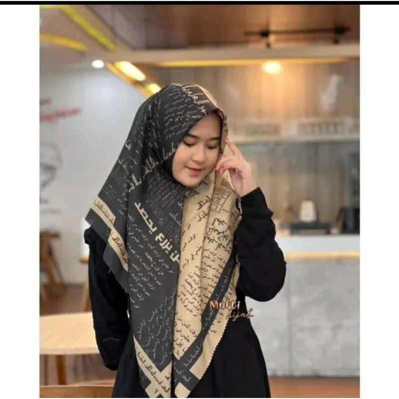 Hijab style khat arab hijab segi empat motif