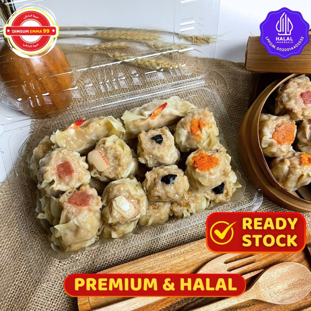 

Ay00! BEST SELLERR! Dimsum Ayam Frozen Mix 100 pcs & Halal GRATIS Saus Merah & Lada Hitam