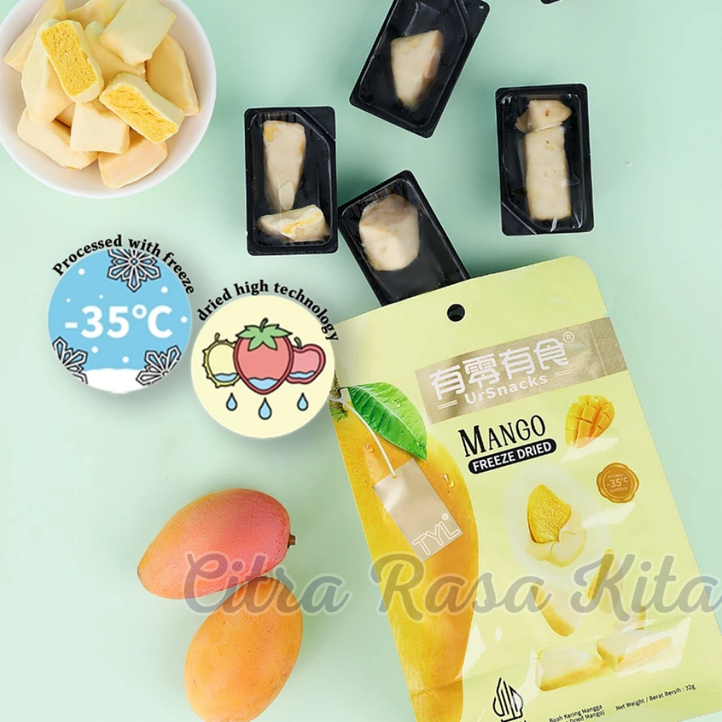 

TYL Ursnack Freeze Dried Fruits Snack Durian Vacum / Freeze Dried Strawbery Mango Apel Dragon Fruit